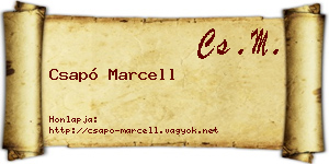 Csapó Marcell névjegykártya